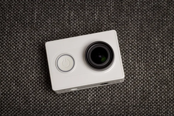 Weiße Action-Kamera. minimal lizenzfreie Stockbilder