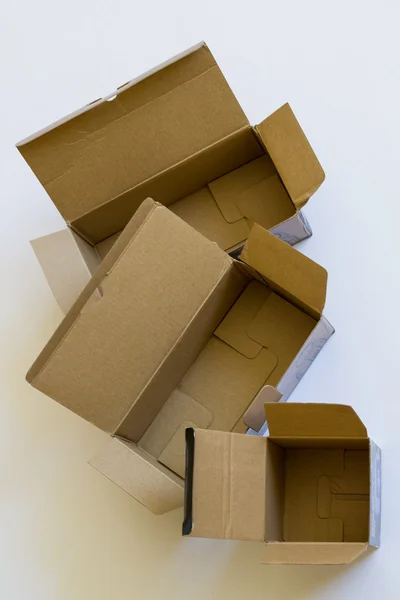 Open kartonnen dozen. — Stockfoto