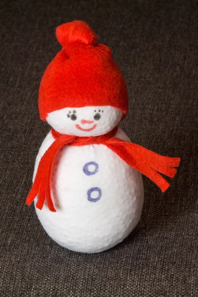 Snowman. Soft toy. Funny. — Stock Photo, Image