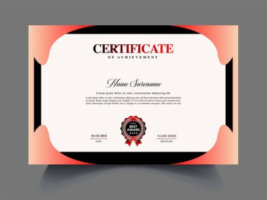 Temiz modern sertifika tasarımı