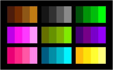 çok renkli kumaş örneği