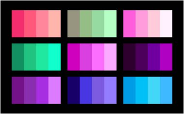 çok renkli kumaş örneği