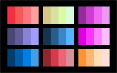 çok renkli kumaş örneği