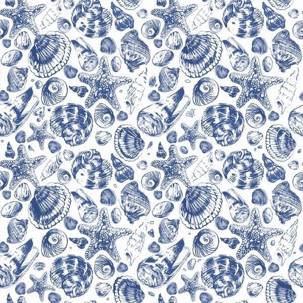 Sea hell. Sea shell sketch. Sea shell background. Sea shell seamless pattern. Underwater background. Underwater pattern. Sea life. Aquatic landscape. Tropical beach.