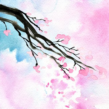 Kiraz çiçeği dalı..