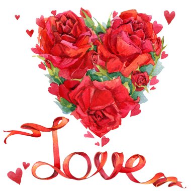 Sevgililer günü arka plan ve öğeleri dekorasyon için