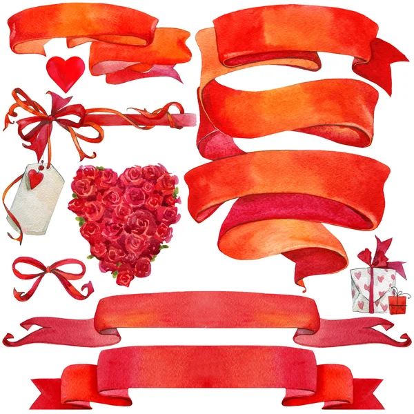 Valentine day background and elements for decoration — Stock Photo, Image