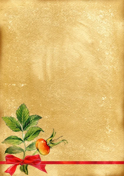 Papel vintage e flores. textura aquarela — Fotografia de Stock
