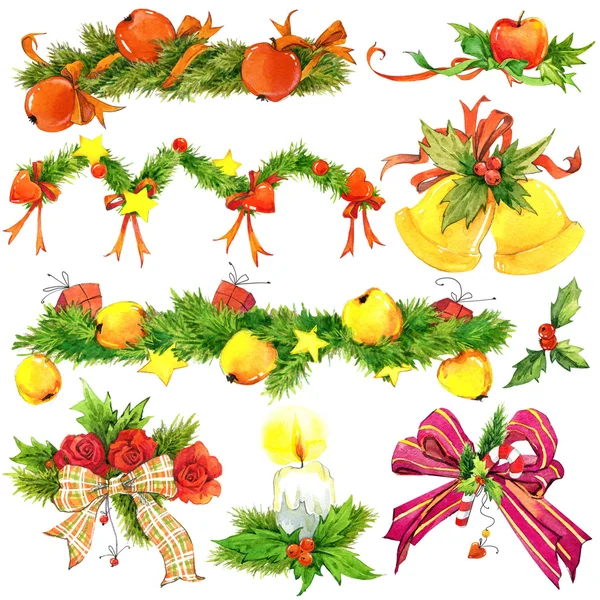 New year and Christmas decoration elements for design. — Stock Photo, Image