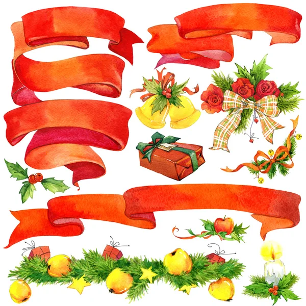 Yeni yıl ve Noel dekorasyon elemanları tasarımı için.