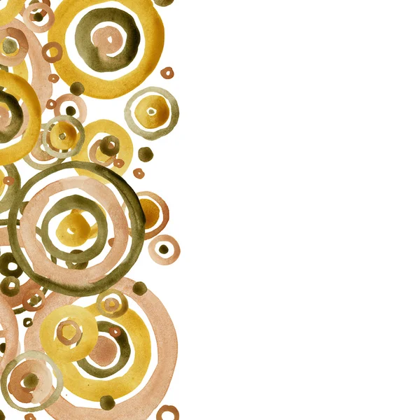 Gold palette watercolor circles background. — Stock Photo, Image