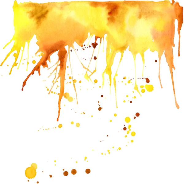 Watercolor background autumn color, watercolor drips, splashes and drops texture — Stock Photo, Image