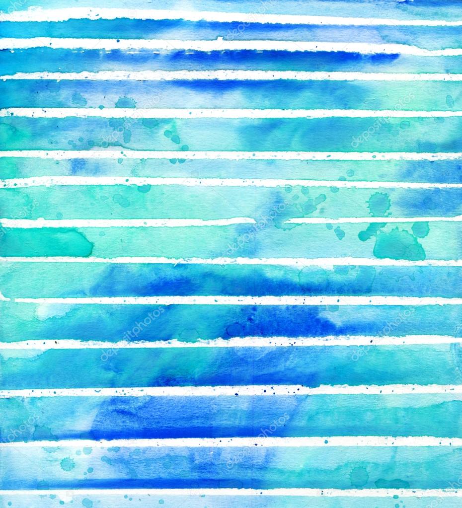 Marine watercolor background. Sea watercolor texture. Watercolor blue abstract background