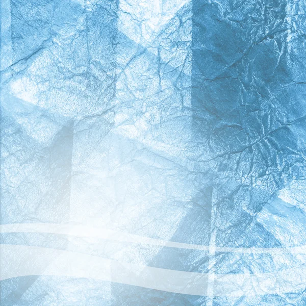 Blue abstraction, watercolor art. Art composed of blue ice bricks, different shades, Flash Light on textured paper. Flash Light on ice — Stock Photo, Image