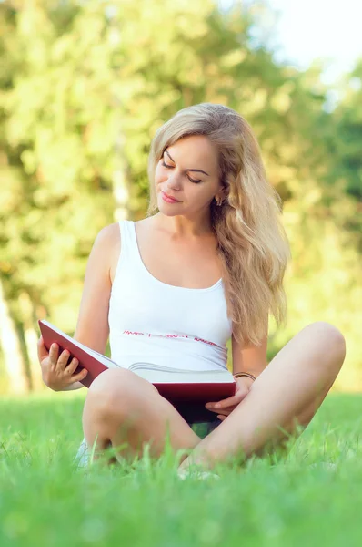 Girl with a book. Stock Picture