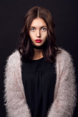 güzel bir kız portre Studio