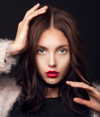 güzel bir kız portre Studio