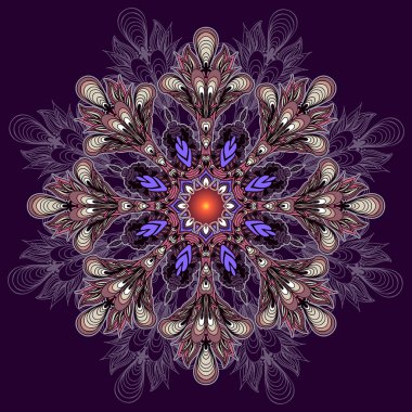 dairesel çiçek süsleme