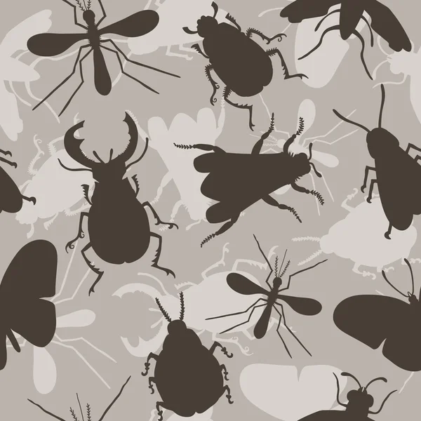 Insects. Bee. Beetles. Mosquito. — Stock Vector