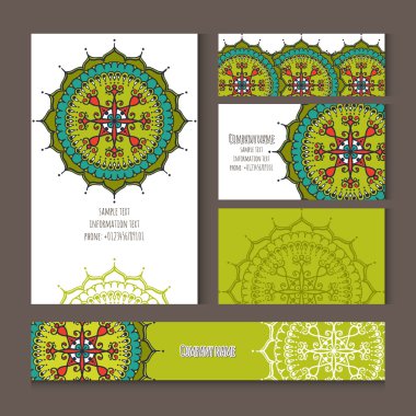 Vektör kurumsal tarzı için şablonlar kümesi