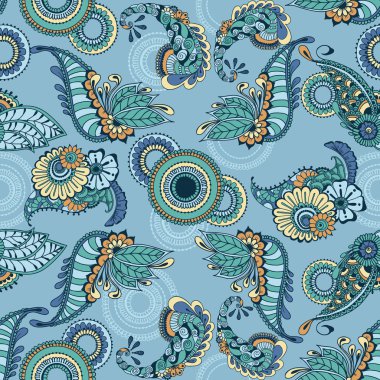 Mehndy çiçek Derma seamless modeli daireler ile