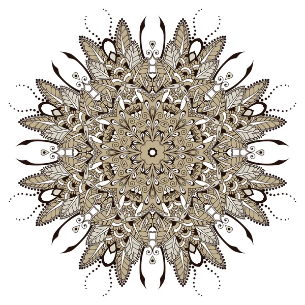 Круглый цветочный орнамент — стоковый вектор