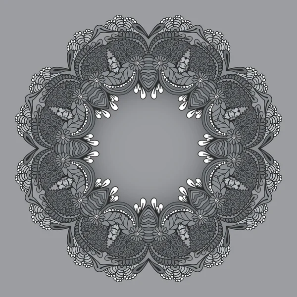 Ornement floral circulaire — Image vectorielle