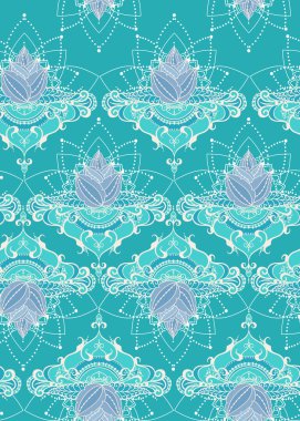 Doğu tarzı çizilmiş lotus