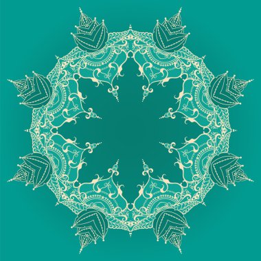 Doğu tarzı çizilmiş lotus