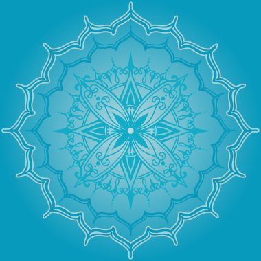 Dövme için dairesel çiçek süsleme şablon ya da başka