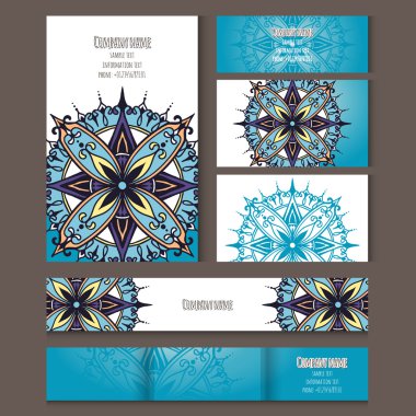 Vektör kurumsal tarzı için şablonlar kümesi