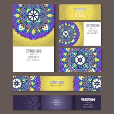 Vektör kurumsal tarzı için şablonlar kümesi