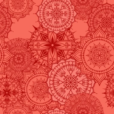 Circular Floral Ornament Template For Tattoo  or Else clipart