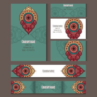 Vektör kurumsal tarzı için şablonlar kümesi