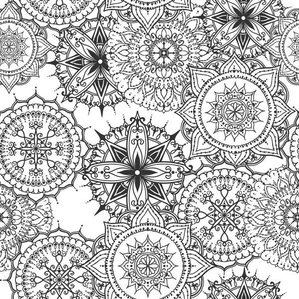 Dövme için dairesel çiçek süsleme şablon ya da başka