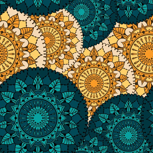 Dairesel çiçek süslemeli seamless modeli