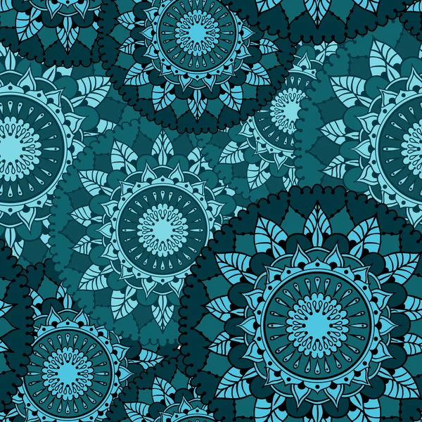 Dairesel çiçek süslemeli seamless modeli