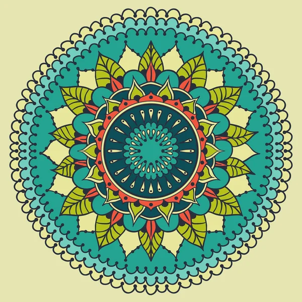 Dövme için dairesel çiçek süsleme şablon kartları ya da başka