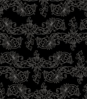 Serbest el çiziminin zambaklar. Seamless modeli