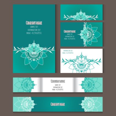 Vektör kurumsal tarzı için şablonlar kümesi