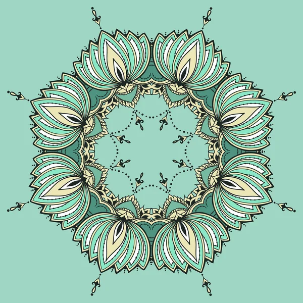 Herkesdaire oluşturacak şekilde düzenlenmiş Doğu tarzı çizilmiş lotus