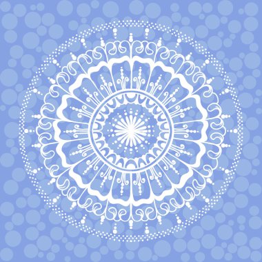 Circular ornamental design. Template for tattoo, cards or else clipart