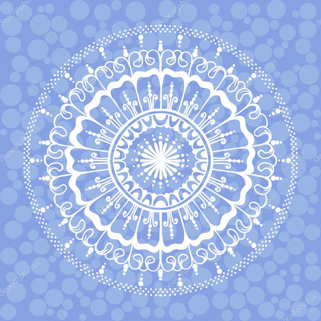 Circular ornamental design. Template for tattoo, cards or else