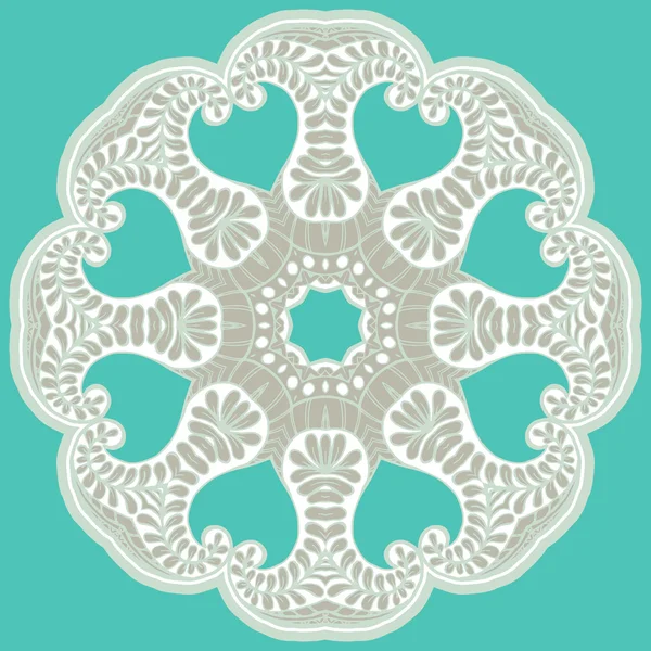 Ornement floral circulaire — Image vectorielle
