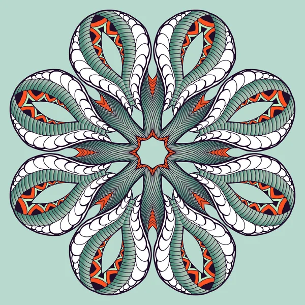 Ornement floral circulaire — Image vectorielle