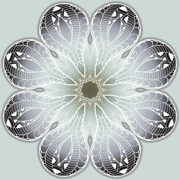 Ornamento floral circular — Vetor de Stock