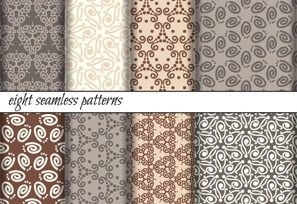 Vector conjunto de patrones sin costura — Archivo Imágenes Vectoriales