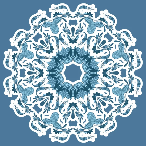 Kreisförmiger Blumenschmuck — Stockvektor