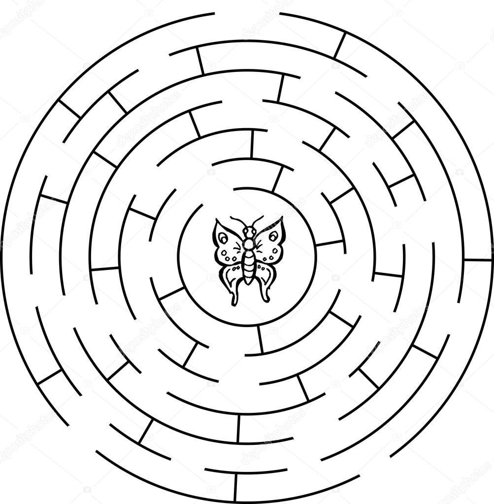 Butterfly labyrinth, maze.