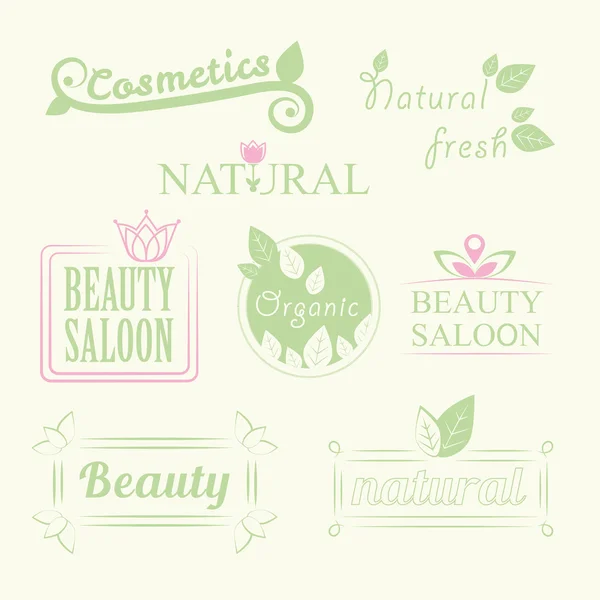 Logos vectoriales de belleza y naturaleza Ilustración De Stock